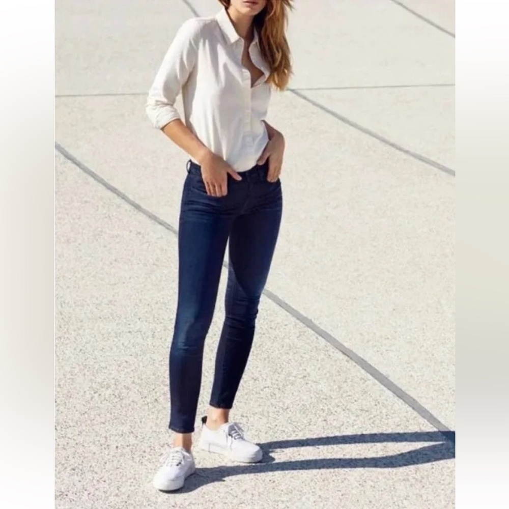 AYR The Skinny Stretch Ankle Jeans in Jac's Dark Blue Size 28 x 28